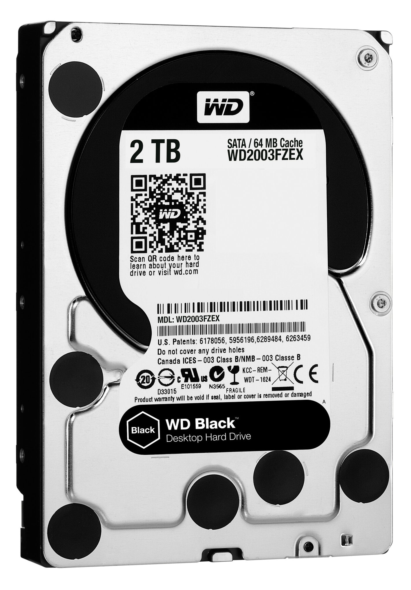 Western Digital WD_BLACK Black disque dur 2 To 7200 tr/min 64 Mo 3.5" Série ATA III