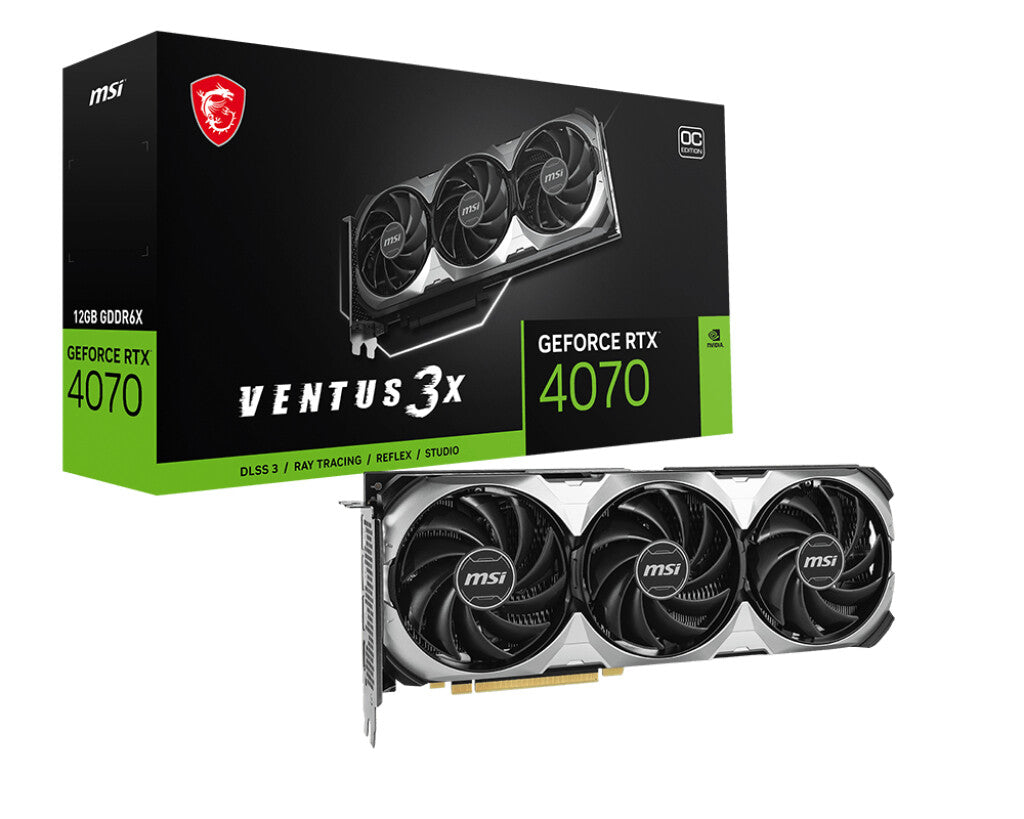 MSI VENTUS GEFORCE RTX 4070 3X E 12G OC carte graphique NVIDIA 12 Go GDDR6X