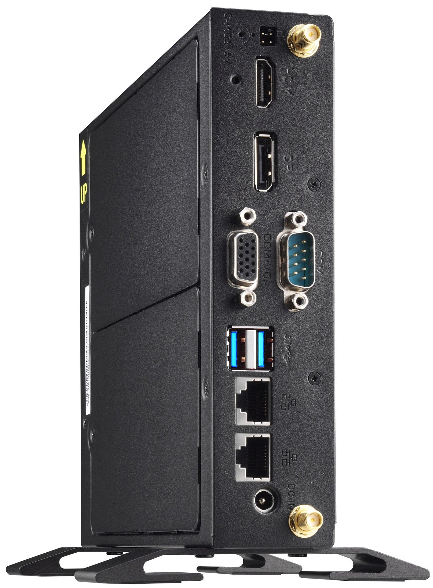 Shuttle XPC slim Barebone DS10U, Celeron 4205U, 1xHDMI,1xDP,1x VGA, 2x LAN,1xCOM, 8x USB, fanless, fonctionnement permanent 24/7