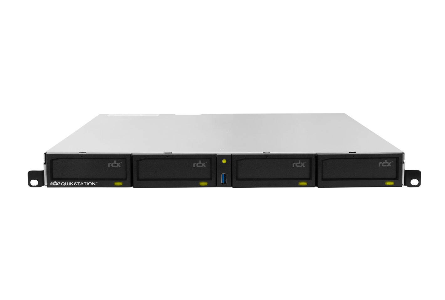 Overland-Tandberg O-T RDX QuikStation 4 RM, 4 baies, 4 x 1 Go Ethernet, baie de lecteur amovible, montage en rack 1U