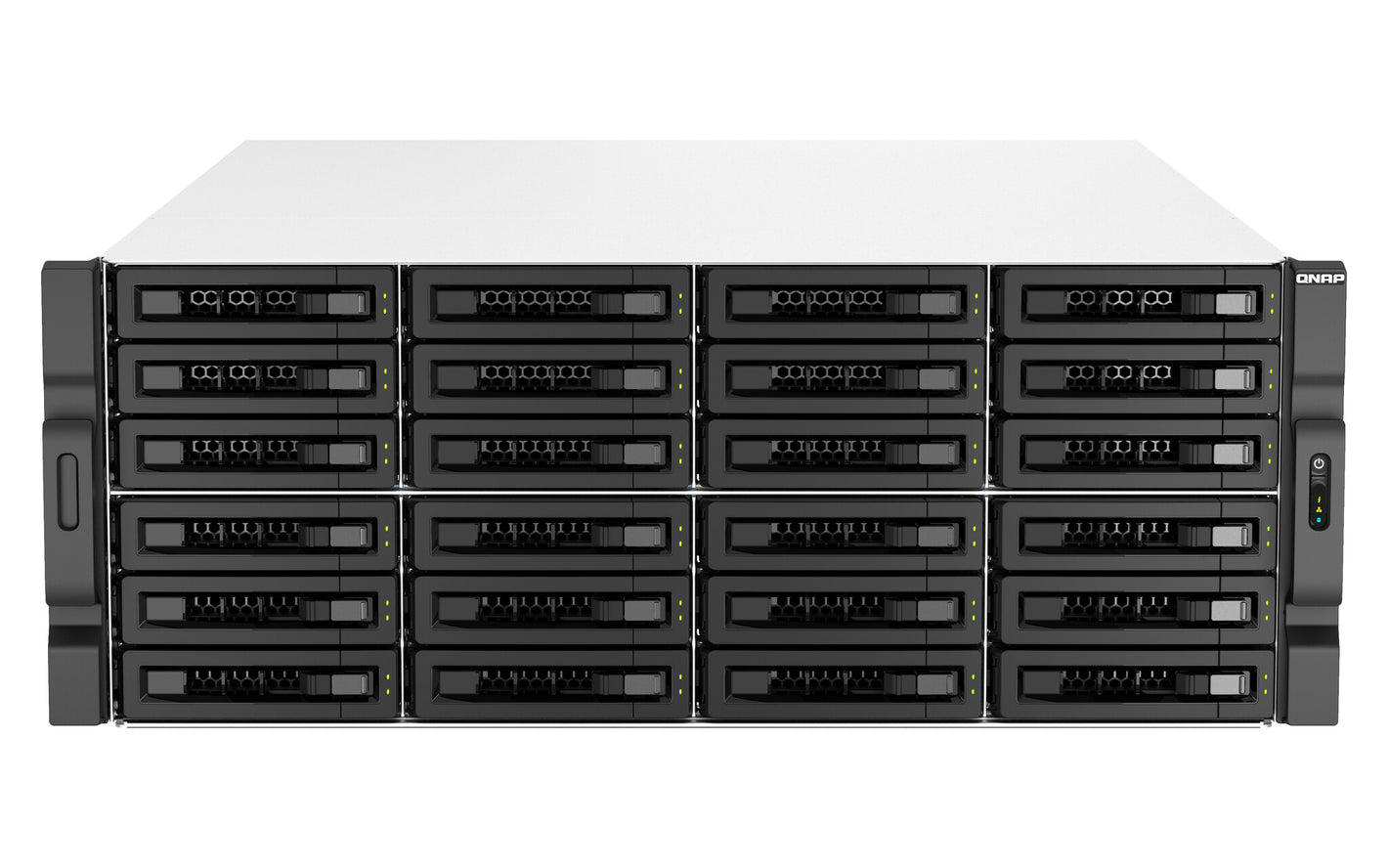 QNAP TS-H3087XU-RP NAS Rack (4 U) Intel Xeon E E-2378 64 Go DDR4 0 To QuTS hero Noir, Blanc