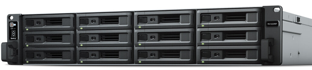 Synology RX1223RP Boîtier de disques de stockage Boîtier disque dur/SSD Noir 2.5/3.5"