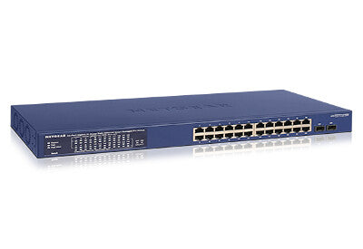 NETGEAR GS724TPP Géré L2/L3/L4 Gigabit Ethernet (10/100/1000) Connexion Ethernet, supportant l'alimentation via ce port (PoE) Bleu