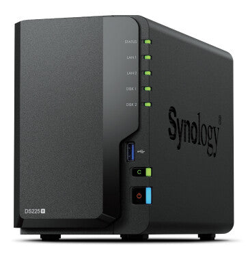 Synology DS225+ 2 Bay NAS Bureau Intel® Celeron® J4125 2 Go DDR4 Synology DSM Noir