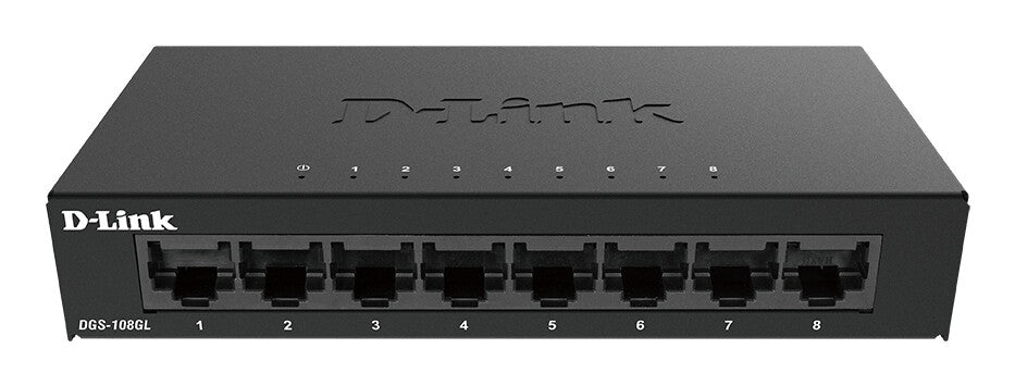 D-Link DGS-108GL Non-géré Gigabit Ethernet (10/100/1000) Noir