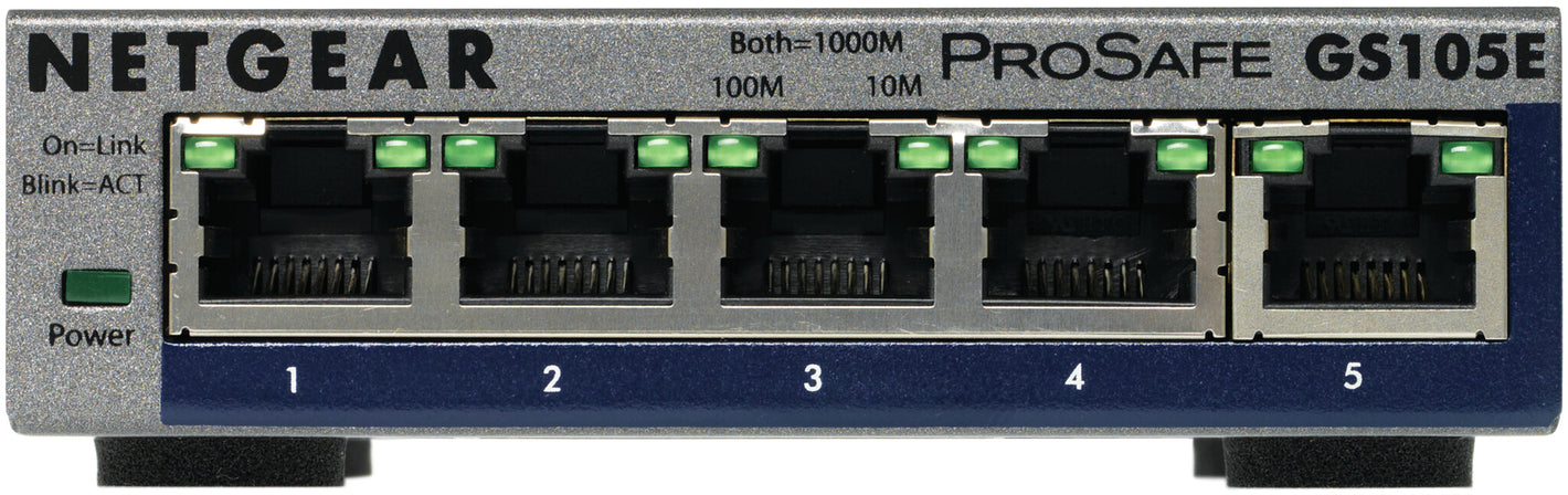NETGEAR GS105E-200PES commutateur réseau Géré L2/L3 Gigabit Ethernet (10/100/1000) Gris