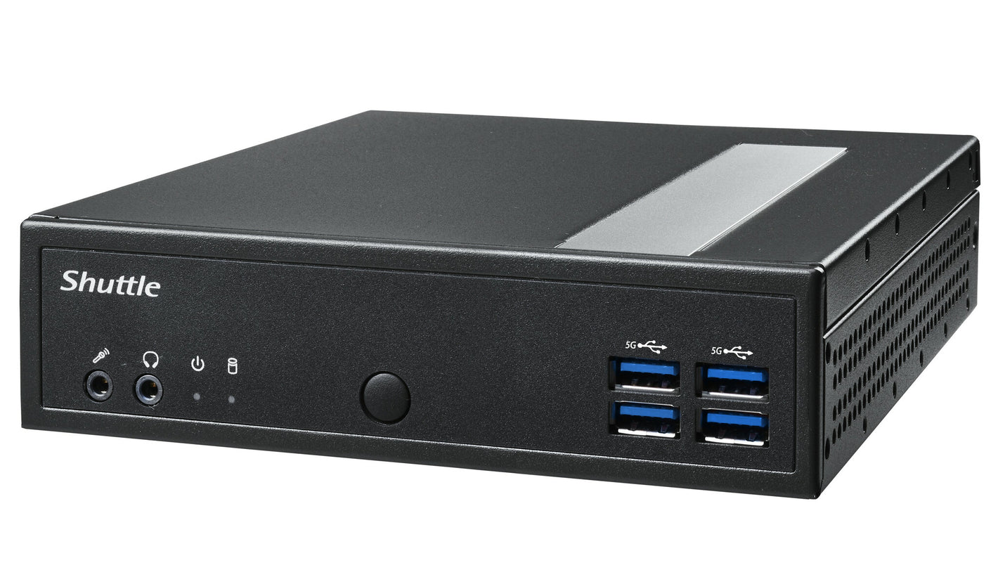 Shuttle XPC slim Barebone DL30N, Intel N100, 1x DDR5, 2x LAN (2x 2.5Gbit), 2xCOM,1xHDMI,1xDP, 1x VGA, fanless, fonctionnement permanent 24/7
