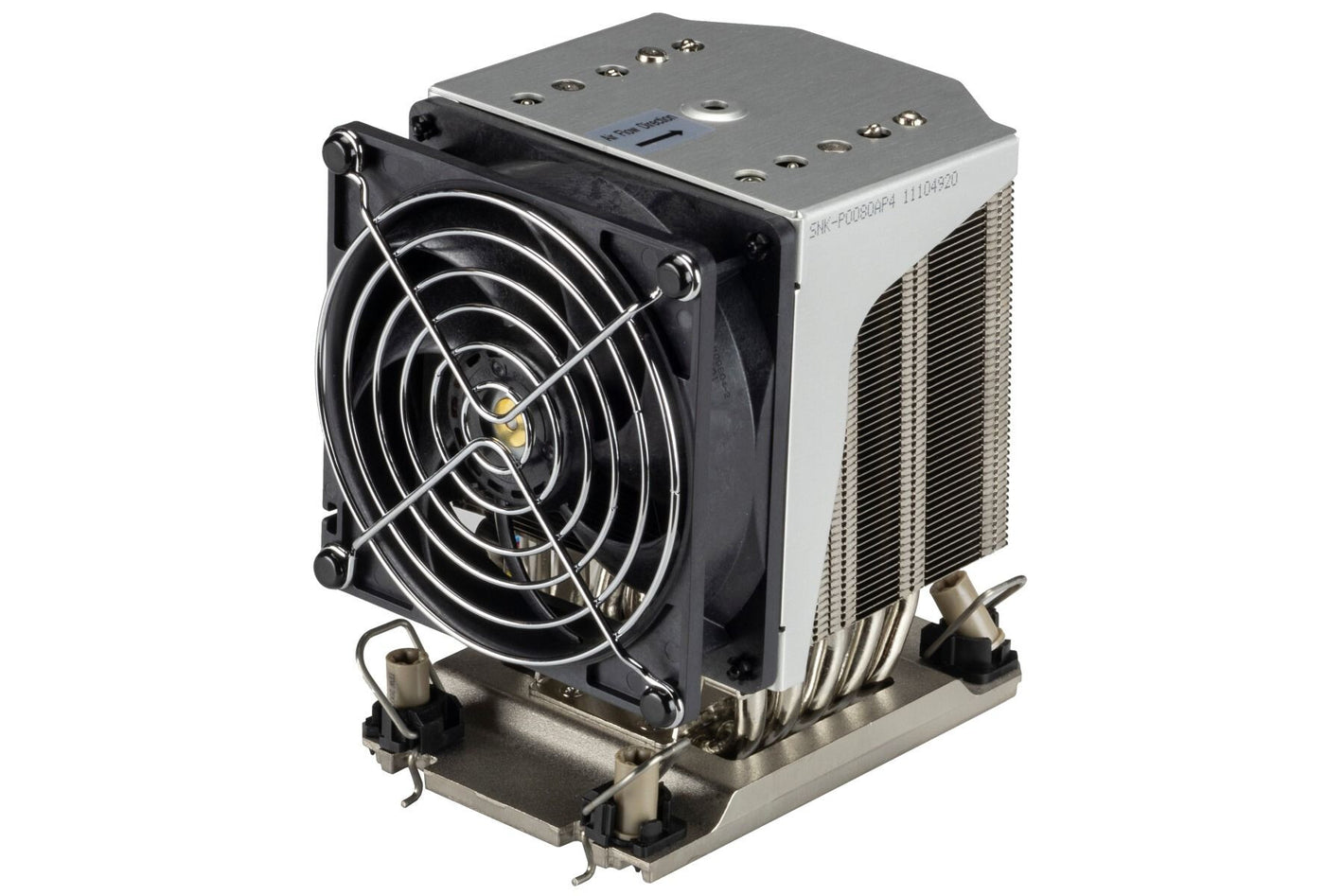 Supermicro SNK-P0080AP4 système de refroidissement d’ordinateur Processeur Refroidisseur d'air 9,2 cm Noir, Acier inoxydable