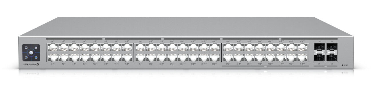 Ubiquiti UniFi Pro Max 48 PoE Géré L3 Gigabit Ethernet (10/100/1000) Connexion Ethernet, supportant l'alimentation via ce port (PoE) 1U Gris