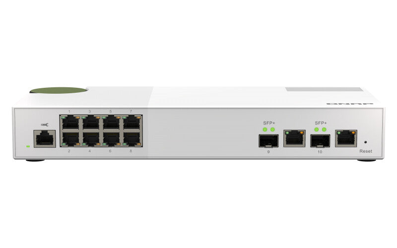 QNAP QSW-M2108-2C commutateur réseau Géré L2 2.5G Ethernet (100/1000/2500) Gris, Blanc