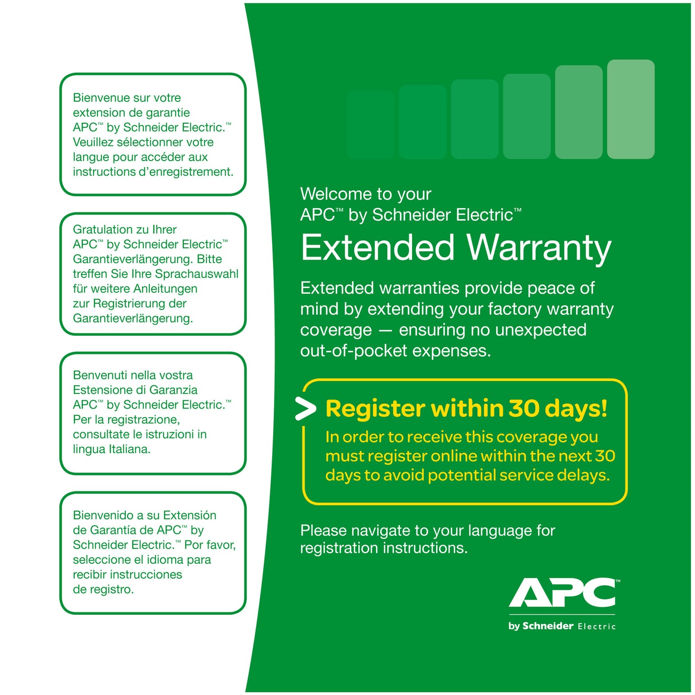 APC Service Pack 3 Year Warranty Extension (for new product purchases) 3 année(s)