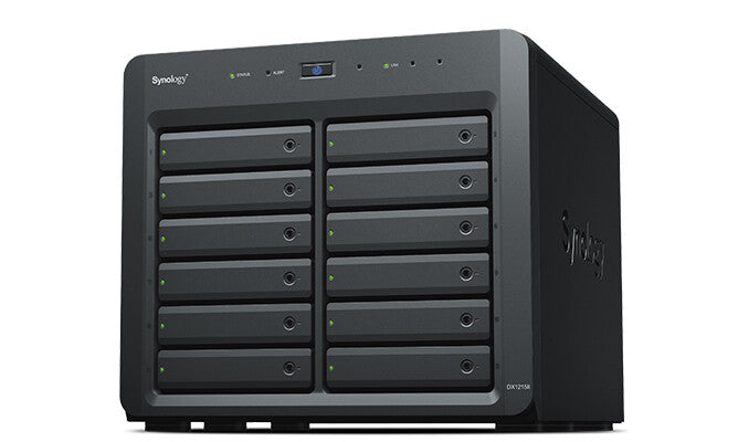 Synology DX1215II Boîtier de disques de stockage Boîtier disque dur/SSD Noir 2.5/3.5"