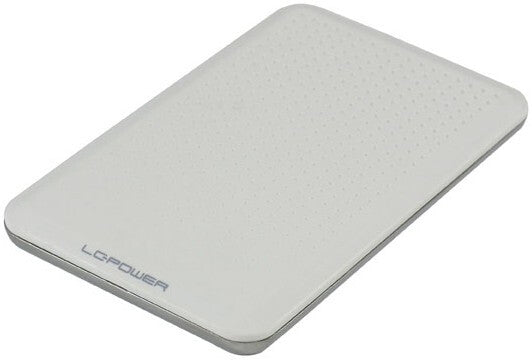 LC-Power LC-25WU3 Boîtier de disques de stockage Aluminium, Blanc 2.5" Alimenté par port USB