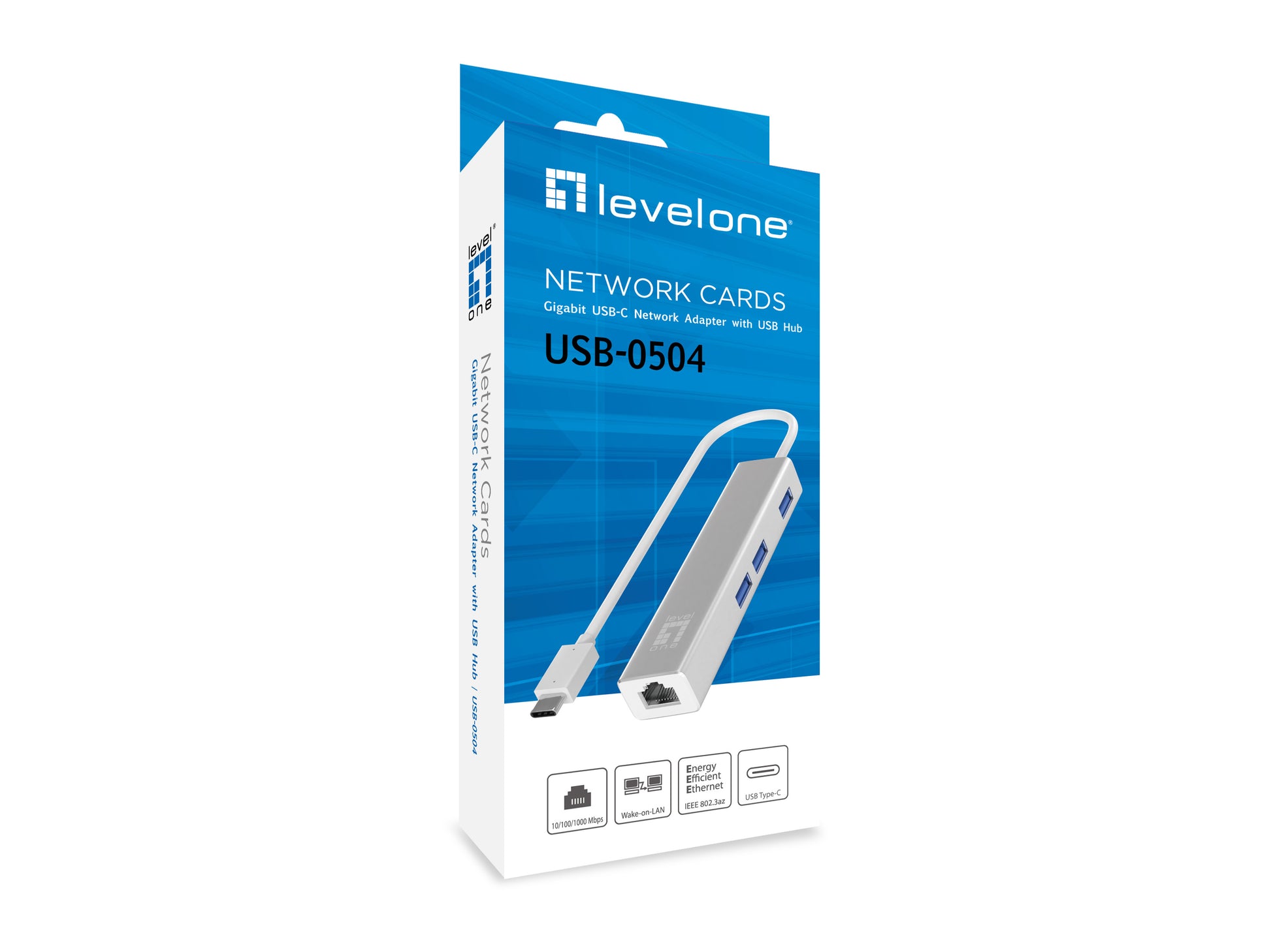 LevelOne Adapter USB-C - GBit-LAN + USB3.0-Hub_63697.jpg