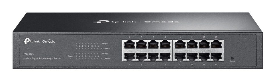 TP-Link Omada ES216G commutateur réseau Géré L2 Gigabit Ethernet (10/100/1000) Noir