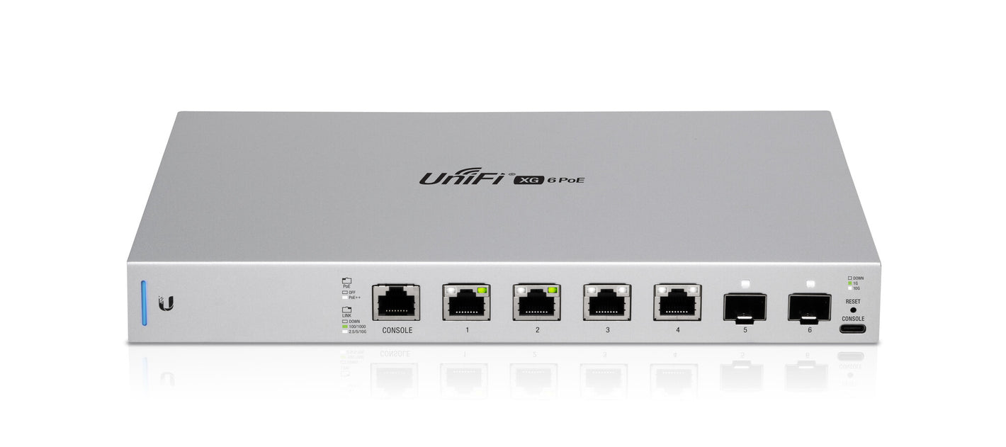 Ubiquiti UniFi US-XG-6POE commutateur réseau Géré 10G Ethernet (100/1000/10000) Connexion Ethernet, supportant l'alimentation via ce port (PoE) 1U Gris