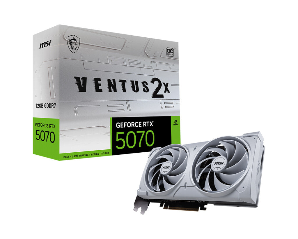 MSI GeForce RTX5070 VENTUS 2X OC White NVIDIA GeForce RTX 5070 12 Go GDDR7