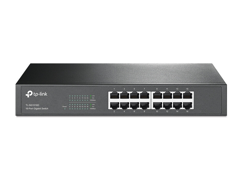 TP-Link TL-SG1016D commutateur réseau Non-géré L2 Gigabit Ethernet (10/100/1000) Noir