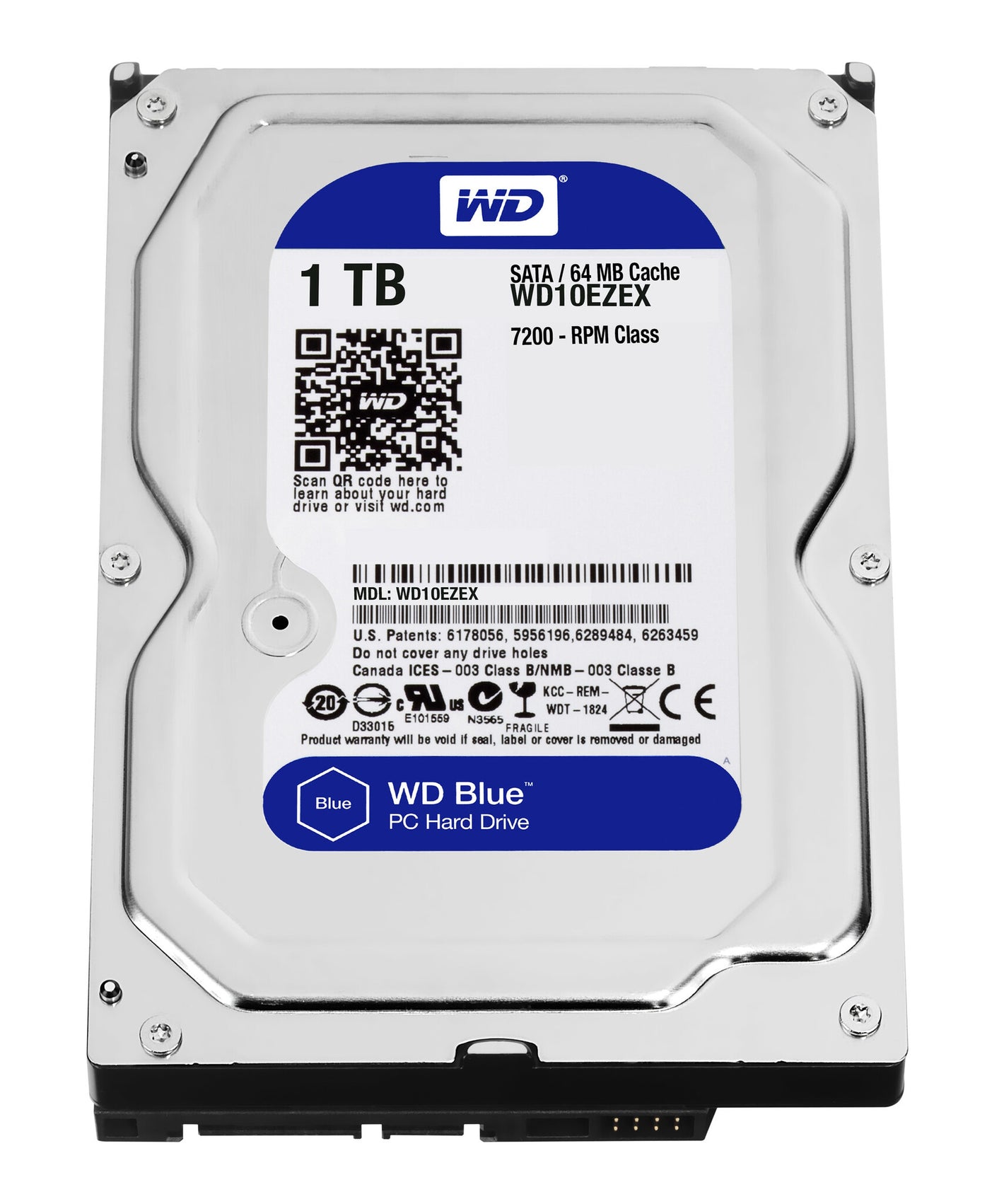 Western Digital Blue disque dur 1 To 7200 tr/min 64 Mo 3.5" Série ATA III