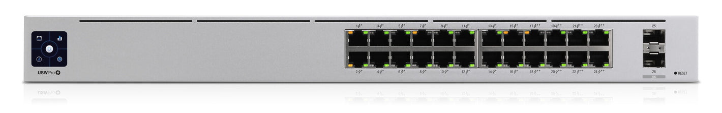 Ubiquiti UniFi Pro 24-Port PoE Géré L2/L3 Gigabit Ethernet (10/100/1000) Connexion Ethernet, supportant l'alimentation via ce port (PoE) 1U Argent