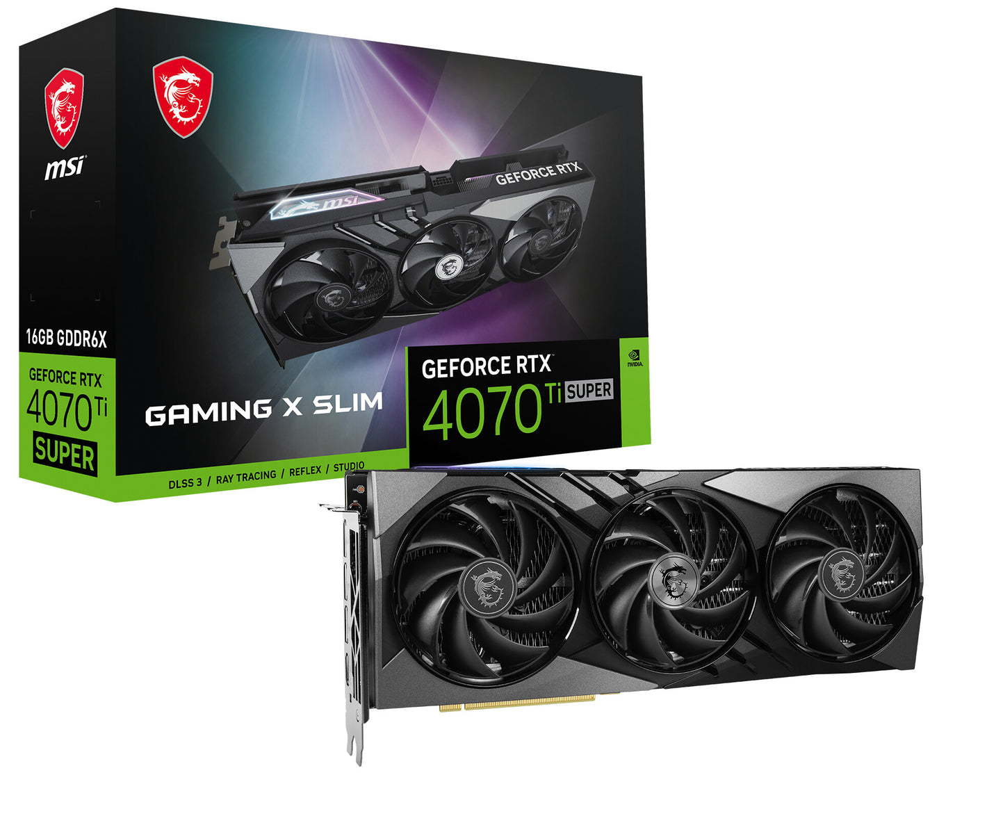MSI GAMING GeForce RTX 4070 Ti SUPER 16G X SLIM NVIDIA 16 Go GDDR6X