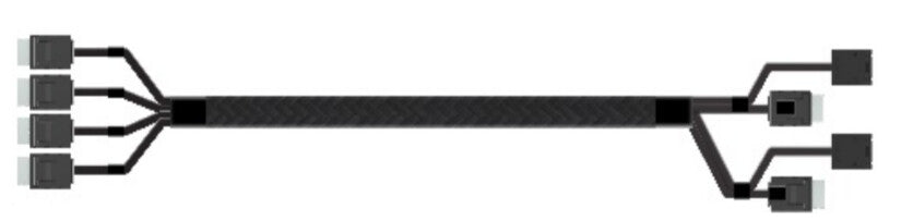 Intel AXXCBL625CVCX changeur de genre de câble 4 x OCuLink SFF-8611 Noir