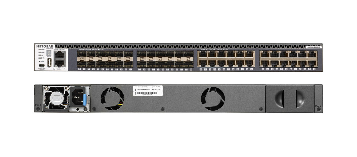 NETGEAR M4300-24X24F/US/EMEA Géré 10G Ethernet (100/1000/10000) 1U Gris