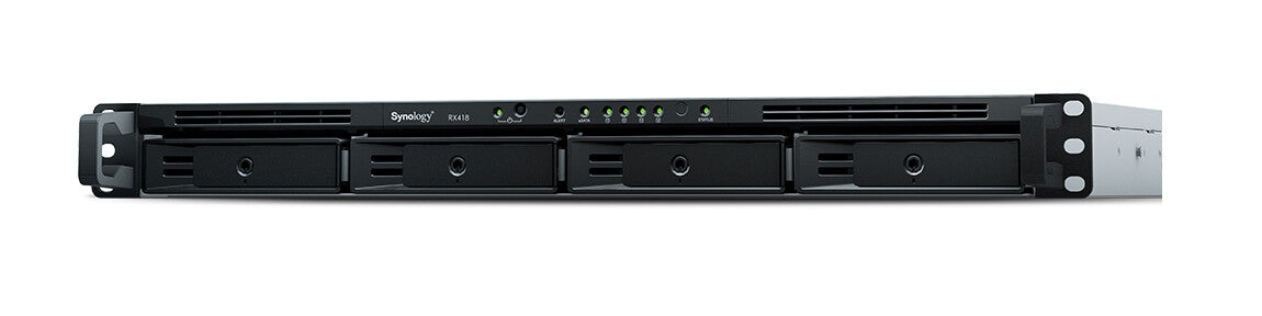 Synology RX418 boîtier de disques 0 To Rack (1 U) Noir, Gris