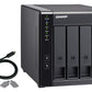 QNAP TR-004 Boîtier de disques de stockage Boîtier disque dur/SSD Noir 2.5/3.5"