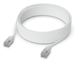 Ubiquiti UACC-Cable-Patch-EL-C6A-8M-W câble de réseau Translucide, Blanc Cat6a
