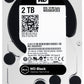 Western Digital WD_BLACK Black disque dur 2 To 7200 tr/min 64 Mo 3.5" Série ATA III