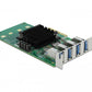 DeLOCK Carte PCI Express x4 vers 4 x externes USB 3.0 Quad Channel - Facteur de forme à profil bas