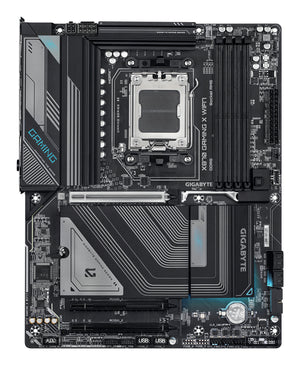 GIGABYTE X870 GAMING X WIFI7 Carte Mère - Prend en charge les processeurs AMD Ryzen 9000, 16+2+2 phases VRM, jusqu'à 8000MHz DDR5 (OC), 1xPCIe 5.0 + 2xPCIe 4.0, Wi-Fi 7, LAN 2,5GbE, USB 4