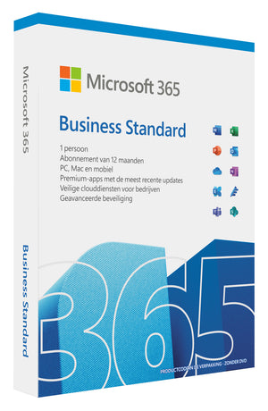 Microsoft 365 Business Standard Office suite Complète 1 licence(s) Anglais, Italien 1 année(s)