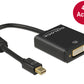 DeLOCK 62603 câble vidéo et adaptateur 0,2 m Mini DisplayPort DVI-I Noir