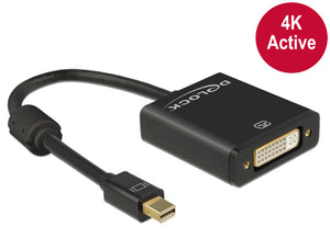 DeLOCK 62603 câble vidéo et adaptateur 0,2 m Mini DisplayPort DVI-I Noir
