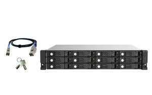 QNAP TL-R1220Sep-RP Boîtier disque dur/SSD Noir, Gris 2.5/3.5"