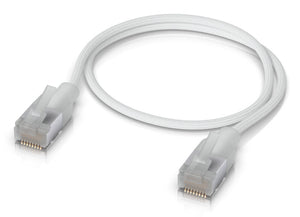 Ubiquiti UACC-Cable-Patch-EL-C6A-0.3M-W câble de réseau Translucide, Blanc 0,3 m Cat6a
