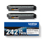 Brother TN242BKTWIN Pack de deux cartouches de toner originales – Noir