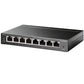 TP-Link TL-SG108PE commutateur réseau Géré L2 Gigabit Ethernet (10/100/1000) Connexion Ethernet, supportant l'alimentation via ce port (PoE) Noir