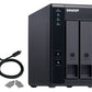 QNAP TR-002 Boîtier de disques de stockage Boîtier disque dur/SSD Noir 2.5/3.5"