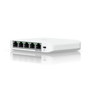 Ubiquiti UniFi Flex Mini 2.5G Géré 2.5G Ethernet (100/1000/2500) Connexion Ethernet, supportant l'alimentation via ce port (PoE) Bureau Blanc