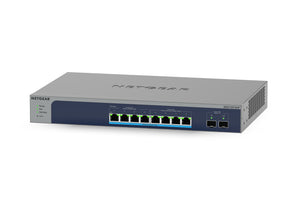 NETGEAR 8-Port Multi-Gigabit/10G Ethernet Ultra60 PoE++ Smart Switch with 2 SFP+ Ports (MS510TXUP) Géré L2+ 10G Ethernet (100/1000/10000) Connexion Ethernet, supportant l'alimentation via ce port (PoE) Gris