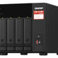 QNAP TS-473A NAS Tower Ryzen Embedded V1500B 8 Go DDR4 0 To QNAP Turbo System Noir