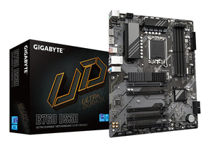 GIGABYTE B760 DS3H Carte Mère - Compatible avec les processeurs Intel Core 14e génération, VRM numérique 8+2+1 phases, jusqu'à 7600MHz DDR5 (OC), 2x PCIe 4.0 M.2, LAN GbE, USB 3.2 Gen 2x2