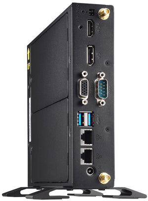 Shuttle XPC slim Barebone DS10U, Celeron 4205U, 1xHDMI,1xDP,1x VGA, 2x LAN,1xCOM, 8x USB, fanless, fonctionnement permanent 24/7