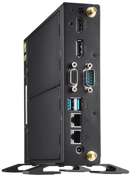 Shuttle XPC slim Barebone DS10U, Celeron 4205U, 1xHDMI,1xDP,1x VGA, 2x LAN,1xCOM, 8x USB, fanless, fonctionnement permanent 24/7