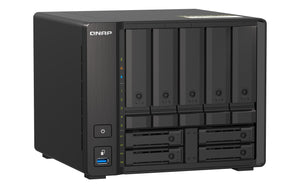 QNAP TS-H973AX NAS Tower Ryzen Embedded V1500B 8 Go DDR4 0 To QuTS hero Noir