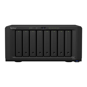 Synology DiskStation DS1821+ serveur de stockage NAS Tower Ryzen Embedded V1500B 4 Go DDR4 0 To DiskStation Manager Noir