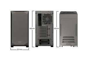 be quiet! Pure Base 500 gris | Boîtier PC, Mini ATX / Micro ATX / ATX, 2 ventilateurs Pure Wings 2 140 mm